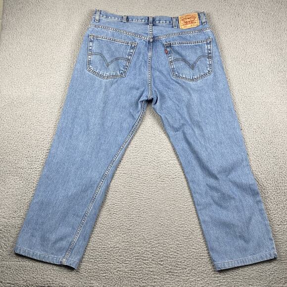 VTG Levi's regular Straight Fit Jeans Men's 38x32 Measured (36x28) Medium Wash - Picture 9 of 11